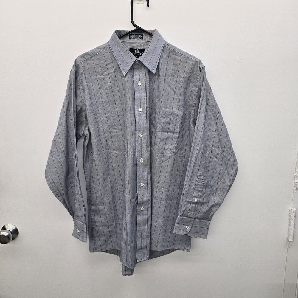 Vintage Stafford Wrinkle Free Oxford Mens Shirt 16-16.5 (C30)